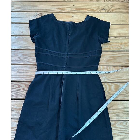 Vintage Handmade Midi Dress Size Small Women’s Black Short Sleeve - Picture 5 of 7